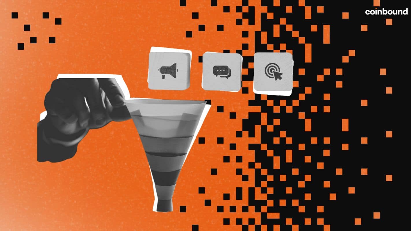 crypto marketing funnel graphical abstraction
