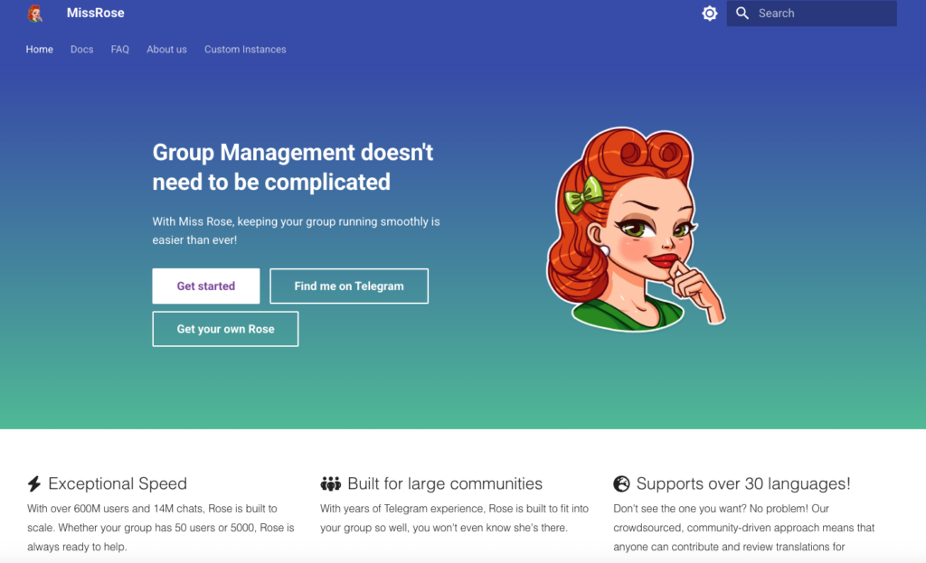 Miss Rose Telegram Bot